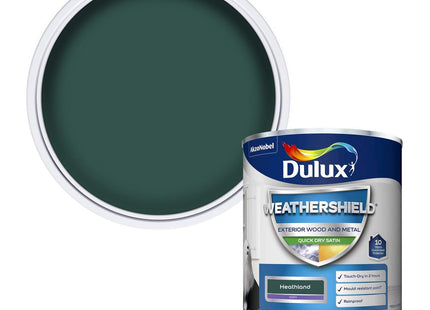 Dulux Weather Shield Quick Dry Satin Paint, 750ml - Heathland