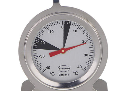 Brannan Dial Fridge Freezer Thermometer Stainless Steel With Recommended Safe Temperature Zones Easy To Hand or Sit on Refrigerator Shelf
