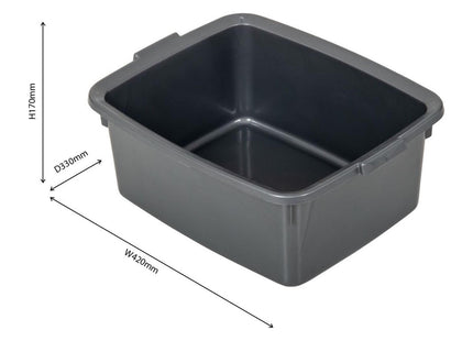 Addis 5 Star Rectangular Washing Up Bowl Metallic 12 Litre 502813