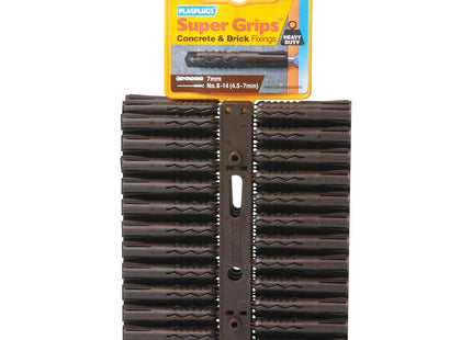 Plasplugs Supergrip Fixings - Brown SBP503