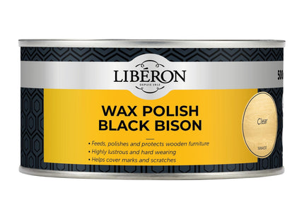 Liberon Wax Polish Black Bison Paste 500ml Clear 500g 069970