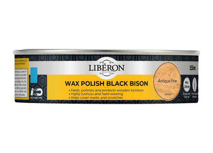 Liberon Wax Polish Black Bison Paste Antique Pine 150ml