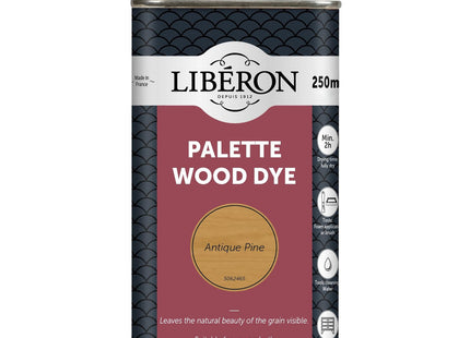 Liberon Palette Wood Dye Hardwood & Softwood Furniture 250ml Antique Pine 014333