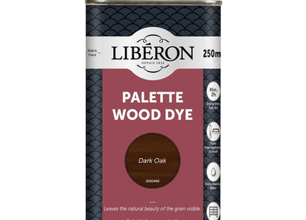 Liberon Palette Wood Dye Hardwood & Softwood Furniture 250ml Dark Oak 014338
