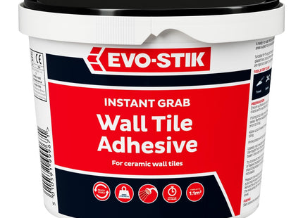 Evo-Stik Tile A Wall Non-Slip Instant Grab Ready Mixed Wall Tile Adhesive Economy 1 Litre