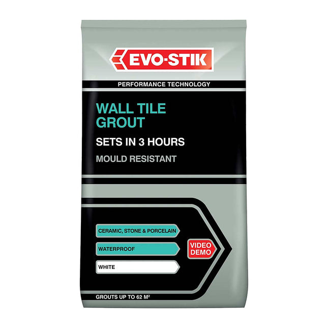 Evo-Stik Mould Resistant Wall Tile Grout 1.5kg White