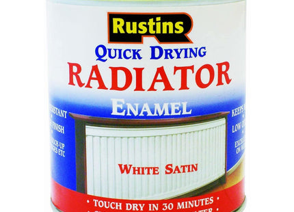 Rustins Quick Drying Radiator Enamel Satin 250ml- Durable, Long-Lasting Finish for Radiators That Stands the Test of Time