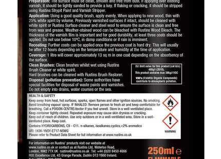 Rustins Yacht Varnish Gloss 250ml