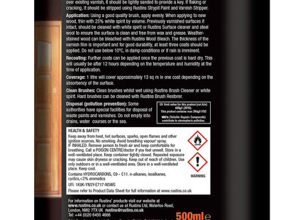 Rustins Yacht Varnish Gloss 500ml