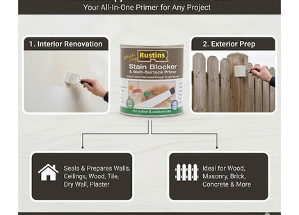 Rustins Stain Blocker & Multi-Surface Primer and Wood 250ml