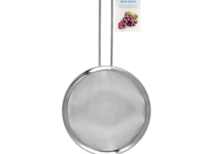 Tala Stainless Steel Strainer, 18cm Diameter with fine Mesh, Perfect for washingand Straining Fruit, Vegetables, Rice and Salad goods