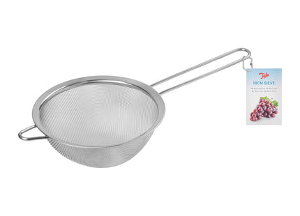 Tala Stainless Steel Strainer, 18cm Diameter with fine Mesh, Perfect for washingand Straining Fruit, Vegetables, Rice and Salad goods