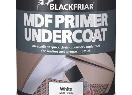 Blackfriar Quick Drying MDF Acrylic Primer Undercoat, 250ml BKFMDFP250