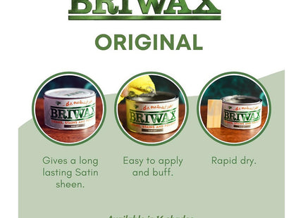 Briwax Original Old Pine 400g- Multi-Shade Wood Wax Polish Ideal for Furniture Restoration & DIY Wood Projects