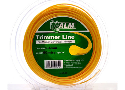 ALM Manufacturing Trimmer Line 2.4Mm X .5Kg Giant V, Yellow ALMSL008
