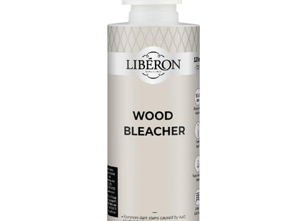 Liberon Wood Bleacher - Removes Dark Stains - Lightens Naturally Dark Wood - Bleaches Without Harming - Prepares Surface for Finishing - 125ml