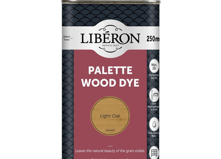 Liberon Palette Wood Dye Hardwood & Softwood Furniture 250ml Light Oak 014331