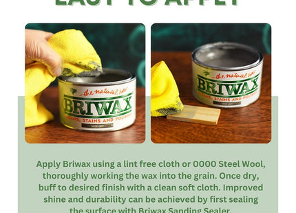 Briwax Original Honey 400g - Multi-Shade Wood Wax Polish Ideal for Furniture Restoration & DIY Wood Projects