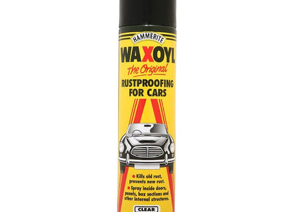 Hammerite Waxoyl Car Underseal and Rust Protection. Rust Inhibitor and Rust Converter for Classic Car Care. 400ml Clear 5092943