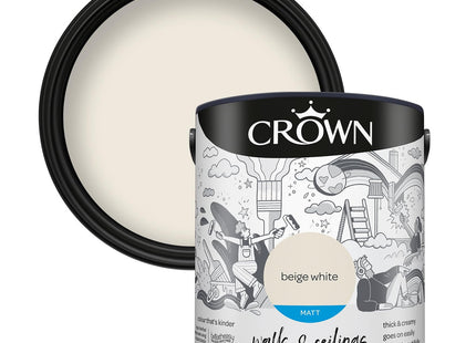Crown Matt 2.5 Litre Emulsion - Beige White