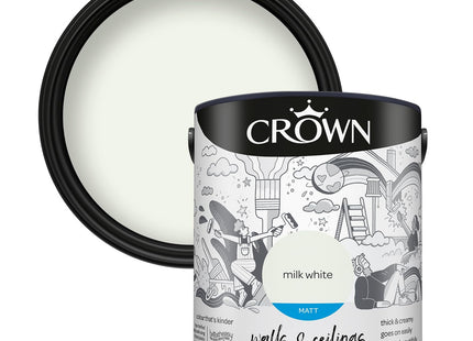 Crown Matt 2.5 Litre Emulsion - Milk White