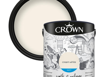 Crown Matt 2.5 Litre Emulsion - Cream White