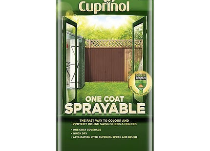 Cuprinol One Coat Sprayable Fence Treatment Forest Green 5 Litre