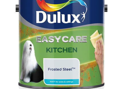 Dulux Easycare Kitchen Matt Emulsion Paint For Walls And Ceilings, Frosted Steel, 2.5 Litre 500000