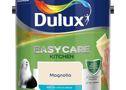 Dulux Easycare Kitchen Matt Emulsion Paint For Walls And Ceilings - Magnolia 2.5 Litre