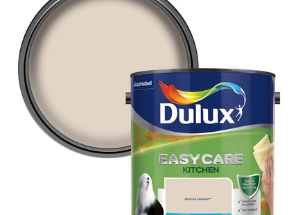 Dulux Easycare Kitchen Matt Emulsion Paint For Walls And Ceilings - Natural Hessian 2.5 Litre