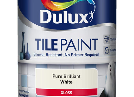 Dulux Watercolour Tile Paint Pure Brilliant White - 600ml