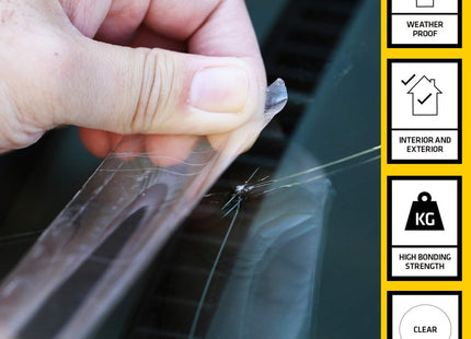 Everbuild Mammoth Clear Weatherproof Tape - Strongly Adhesive - Transparent - 50mm x 10m