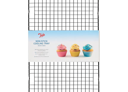 Tala Large Non-Stick Cooling Rack, Perfect for Cooling Freshly Baked Goods Including Muffins, Cookies, Biscuits and Cakes, Measures 40 x 25cm, Black
