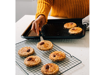 Tala Large Non-Stick Cooling Rack, Perfect for Cooling Freshly Baked Goods Including Muffins, Cookies, Biscuits and Cakes, Measures 40 x 25cm, Black