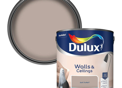 Dulux Matt Emulsion Paint For Walls And Ceilings - Soft Truffle 2.5 Litre