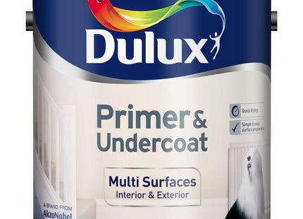 Dulux Primer & Undercoat Paint - 2.5 Litre, White