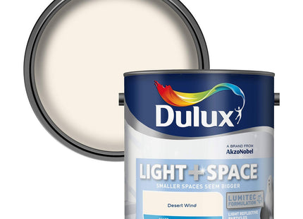 Dulux Light and Space Matt Emulsion Paint For Walls And Ceilings - Desert Wind 2.5 Litre