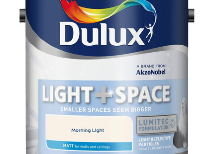 Dulux Light and Space Matt Emulsion Paint For Walls And Ceilings - Morning Light 2.5 Litre