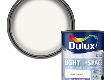 Dulux Light & Space Satinwood Paint For Wood And Metal - Absolute White 750ml