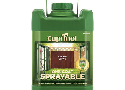 Cuprinol One Coat Sprayable Fence Treatment Autumn Gold 5 Litre