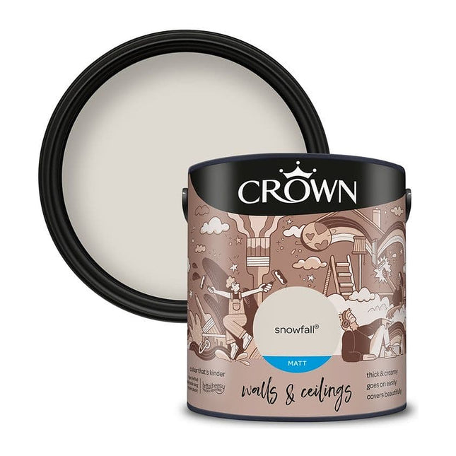 Crown Snowfall 2.5 Litre Walls & Ceilings Matt Emulsion