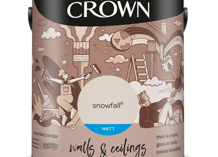 Crown Snowfall 2.5 Litre Walls & Ceilings Matt Emulsion
