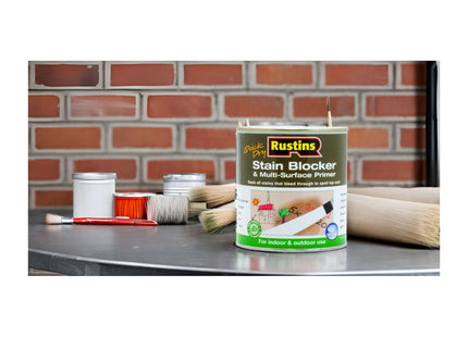Rustins Stain Blocker & Multi-Surface Primer -Versatile All-Surface Primer for Blocking Stains and Sealing Porous Materials; and Wood 1 Litre