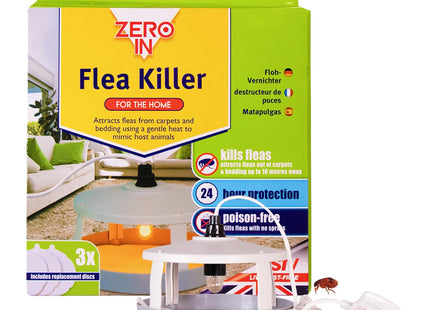 STV Zero In Flea Killer Continuous Flea Control with 7-Watt Heat Flea Lamp Chemical-Free & Covers 10-Metre Radius Flea Traps for Home & Indoor Use