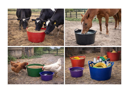 Red Gorilla Tubtrugs 38 Litre Large Flexible 2-Handled Recycled Tub, Purple