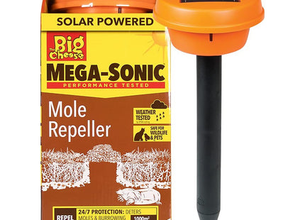STV The Big Cheese Hi-Vis Mega-Sonic Solar Mole Repeller Spike.
