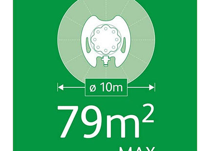 Hozelock - Sprinkler Rotating 79 m_: Small-area Base-mounted Spray Sprinkler (� 10m), Ideal for Small Gardens: 8 Spray Patterns [2515P0000]