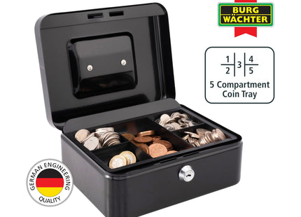 Burg-Wachter Burg Wachter Money 5020 Cash Box - Black, 8 Inch CB02BK