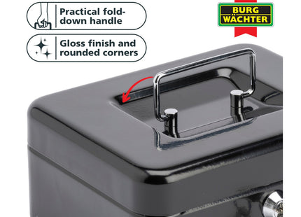 Burg-Wachter Burg Wachter Money 5020 Cash Box - Black, 8 Inch CB02BK
