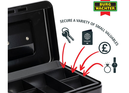 Burg-Wachter Burg Wachter Money 5020 Cash Box - Black, 8 Inch CB02BK